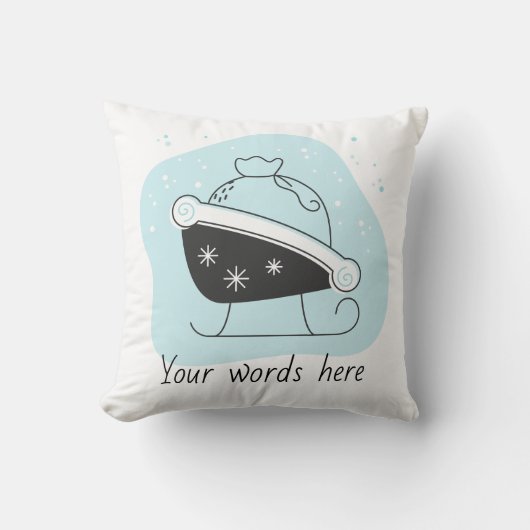 自分だけのサンタのスレイ袋をクリスマスに作ろう クッション (正面)