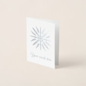 自分だけのシルバーフォイルの凍った雪の結晶を作ろう 箔カード (正面)