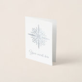 自分だけのシルバーフォイルの氷の結晶の雪の結晶を作ろう 箔カード (正面)