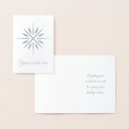 自分だけのシルバーフォイルの雪の花を作ろう 箔カード