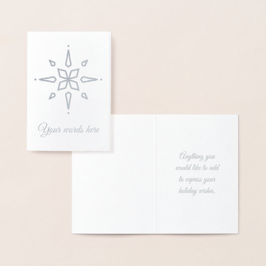 自分だけのシルバーフォイルダイヤモンドスノーフレークを作ろう 箔カード (ディスプレー)