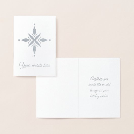 自分だけのシルバーフォイルフラワースノーフレークを作ろう 箔カード (ディスプレー)