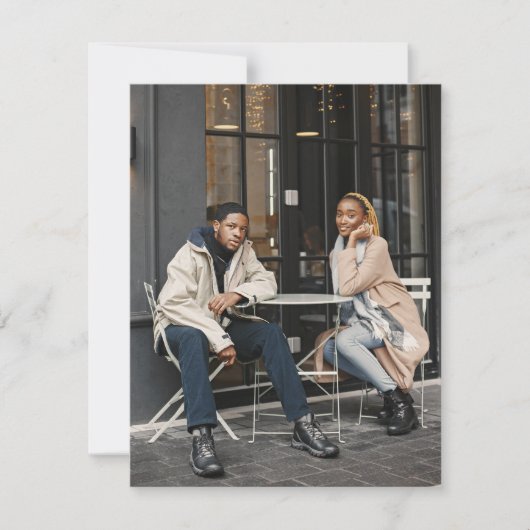 自分だけのシングル写真をデザインする ノートカード (正面)