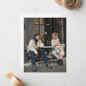 自分だけのシングル写真をデザインする ノートカード (正面/裏面インサイチュ)