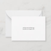 自分だけのシングル写真をデザインする ノートカード (裏面)