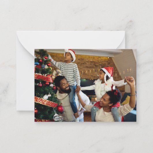 自分だけのシングル写真をデザインする ノートカード (正面)