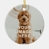 自分だけのシンプルな2ショットクリスマスを作ろう セラミックオーナメント (正面)