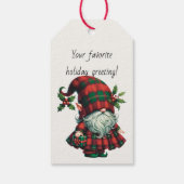 自分だけのスコットランド風クリスマスプレイドのノームを作ろう ギフトタグ (裏面)