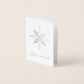 自分だけのダイヤモンドスターハートシルバーフォイルスノーフレークを作ろう 箔カード (正面)