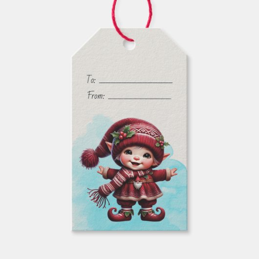自分だけのダンシングヴィンテージクリスマスノームを作ろう ギフトタグ (正面)