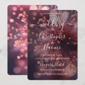 自分だけのダークスパークルフラワー・クローズアップを作成 招待状 (正面/裏面)