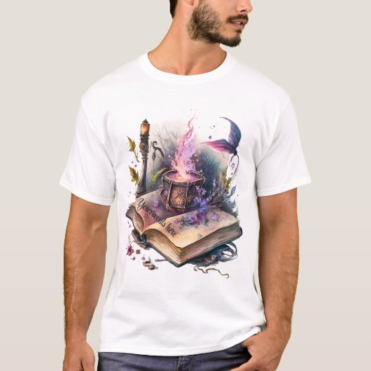 自分だけのネイチャーウィッチ魔法の本を作ろう Tシャツ (正面)