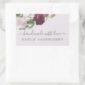 自分だけのハンドメイドフラワーステッカーを作成 長方形シール (バッグ)