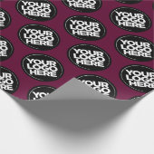 自分だけのバーガンディーリピーティングロゴ背景を作成 ラッピングペーパー (角)