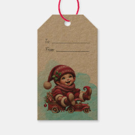 自分だけのビンテージスタイルのクリスマス・ノームを作ろう ギフトタグ