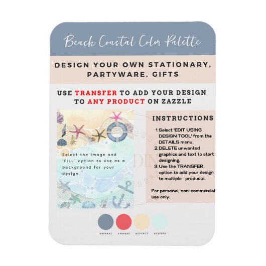 自分だけのビーチ　コースト　ナウチカル マグネット (縦)