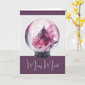 自分だけのピンクの水晶玉を作ろう カード (黄色い花)