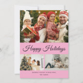 自分だけのフォトコラージュを作成しよう 紫色の背景 シーズンカード (正面)