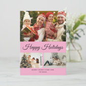 自分だけのフォトコラージュを作成しよう 紫色の背景 シーズンカード (スタンド正面)