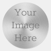 自分だけのブラシ メタリック シルバー ラジアルを作成 ラウンドシール (正面)