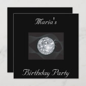 自分だけのブラックディスコ招待状を作成 招待状 (正面/裏面)