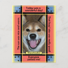 自分だけのペットの犬・猫の写真に面白いテキストを ポストカード