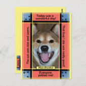 自分だけのペット犬猫写真面白いテキストを作成 ポストカード (正面/裏面)