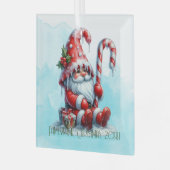 自分だけのペッパーミントクリスマスノームを作ろう ガラスオーナメント (正面左)