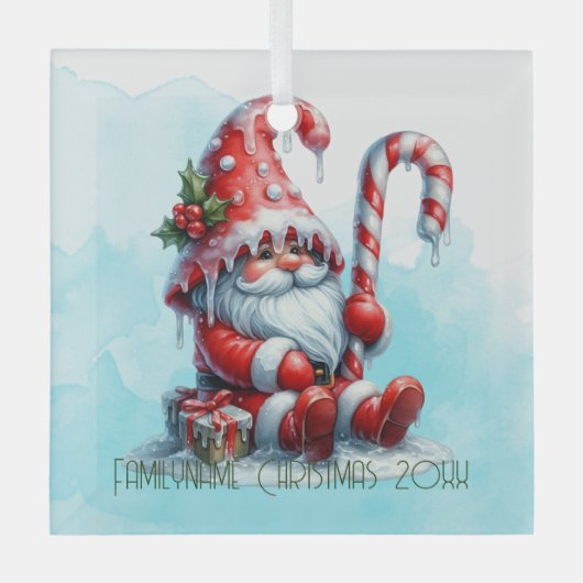 自分だけのペッパーミントクリスマスノームを作ろう ガラスオーナメント (正面)