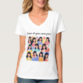 自分だけのペースで成長する花柄女性の肖像スウェット Tシャツ (正面)