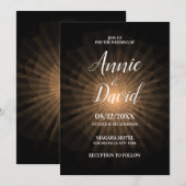 自分だけのポリゴンサンburst結婚式 招待状 (正面/裏面)