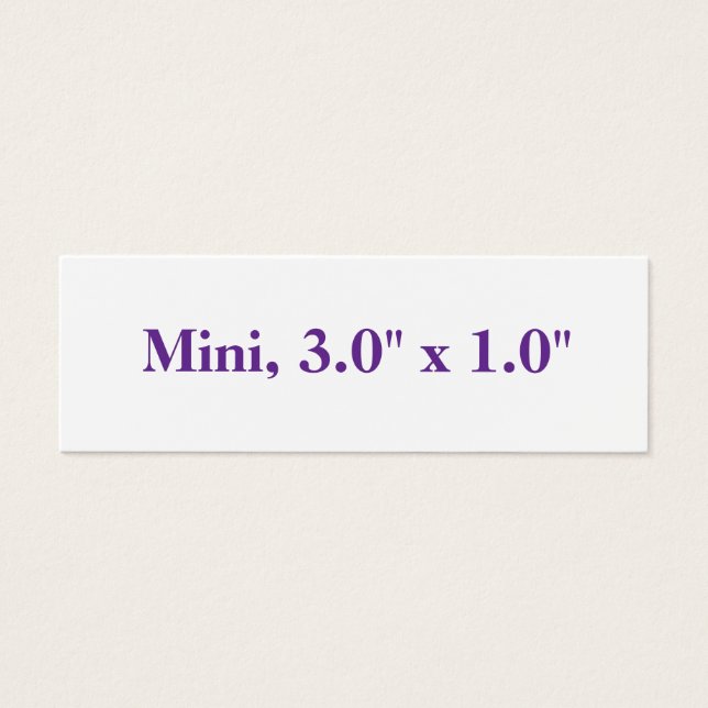 自分だけのミニ3.0" x 1.0"を作成 (正面)