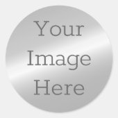 自分だけのメタリックシルバーの偽プラチナ箔を作成 ラウンドシール (正面)