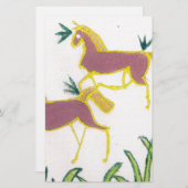 自分だけのユニコーン フラワーパワー キュート エステティック を作り上げろ 便箋 (正面/裏面)