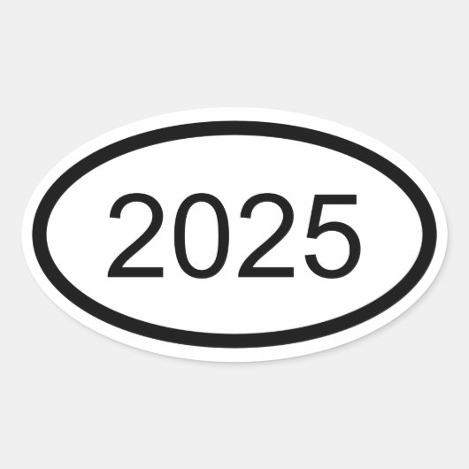 自分だけのヨーロピアン スタイルの年間ステッカーを作成 楕円形シール (正面)