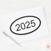 自分だけのヨーロピアン スタイルの年間ステッカーを作成 楕円形シール (封筒)