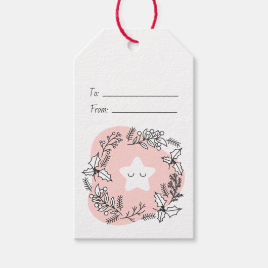 自分だけのレトロなクリスマスの星を作ろう ギフトタグ (正面)