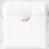 自分だけのローズゴールドジオメトリックフレームを作成 ラウンドシール (バッグ)