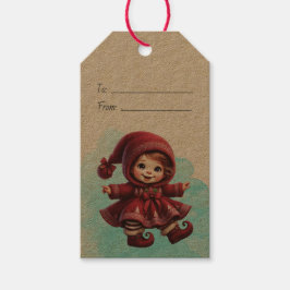 自分だけのヴィンテージクリスマス・ノームガールを作ろう ギフトタグ