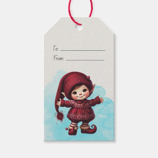 自分だけのヴィンテージクリスマス・ノームハグを作ろう ギフトタグ (正面)