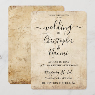 自分だけのヴィンテージセピア古紙を作成 招待状