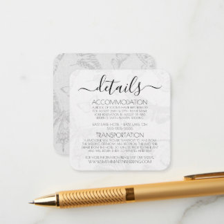 自分だけのヴィンテージ蝶柄を作成 エンクロージャーカード