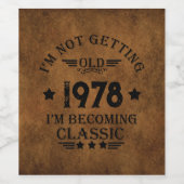 自分だけのヴィンテージ誕生日ギフト 黒 ワインラベル (シングルラベル)