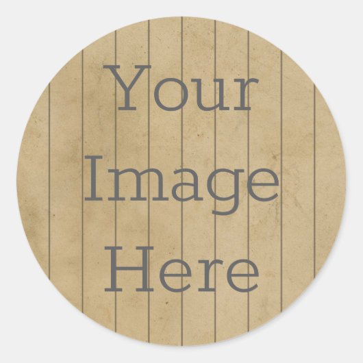自分だけのヴィンテージ・ピンズ・ストライプを作成 ラウンドシール (正面)