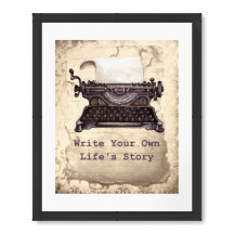 自分だけの人生を書くレトロなヴィンテージタイプライター