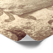 自分だけの人生を書くレトロなヴィンテージタイプライター ポスター (角)