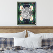 自分だけの写真のペコピンクのバラと花芽を創作 キャンバスプリント (インサイチュ (寝室))