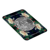 自分だけの写真を使ったピンクのバラと蕾のフレームを作成 マグネット (右側)