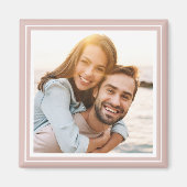 自分だけの写真を入れたピンクのオリジナルギフトを作成 マグネット (正面)