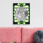 自分だけの写真を創造しよう - ふんわりとした野生の白いバラ キャンバスプリント (インサイチュ (リビング))